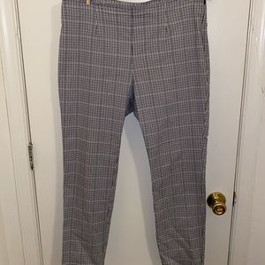 stretchy plaid tapered trousers 🦓📓